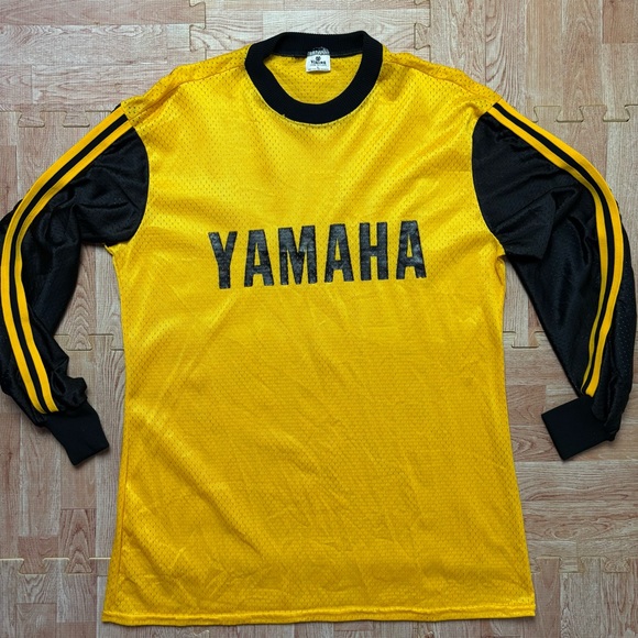 Vintage 70s Yamaha Motocross Jersey Racing Mesh USA Motorcycle